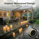 Enido 24 Pc Flameless LED Candles with Remote & Timer, Outdoor Waterproof, Flickering Electric Warm Lights for Cozy Home & Holiday Romantic Decor, Battery Operated (D 2.2 x H 4/5/6)