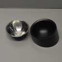 Uppetly Tilted Angle Dog Bowl, 15 Slanted Stainless Steel Dog Cat Food Bowl, Non-Slip & Non-Spill Pet Feeder with Elevated Detachable Melamine Stand, Easy to Get Food Dish, Large 2 Cup Black