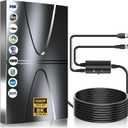5000+Miles Range TV Antenna,360°Reception Digital Antenna for Smart TV Indoor/Outdoor with Strongest Amplifier,HDTV Antenna for Local Channels and All Smart/Old TVs-40ft Coax Cable Support 8K 4K 1080p