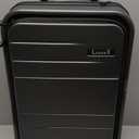 LUGGEX Carry On Luggage Top Opening, FLT Expandable Polycarbonate Hard Shell Suitcase with Wheels (FX-Lite, Charcoal Metallic, 20 Inch, 36L-41L)