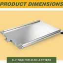 Commercial Deep Fryer Cover, Stainless Steel Lid for 40-50 lbs Floor Fryer