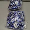 2 x 33FT Christmas Garland, Blue and Silver Tinsel Garland Shiny Hanging Garland for Home Tree Door Mantle Indoor Outdoor Holiday Xmas Party Decor