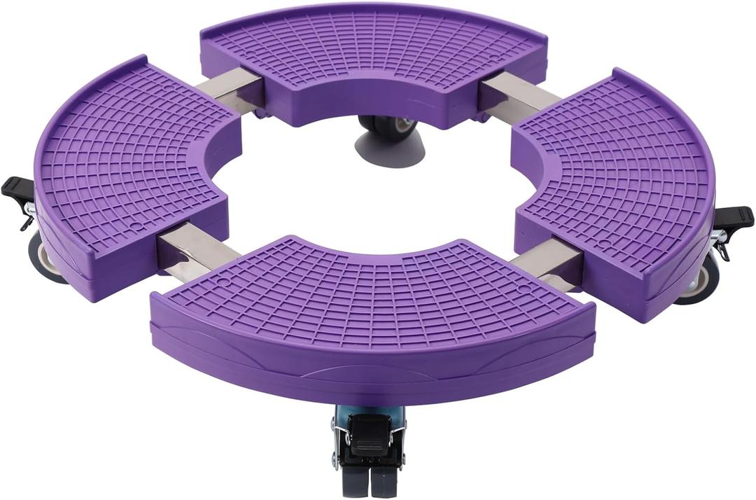 Heavy Duty Purple Plant Caddy with Wheels, 15-20inch Adjustable Rolling Indoor Plant Stand with Casters, Large Outdoor Plant Dolly Cart for Plants Planter, Flowerpots, Plant Pots (Lavender)