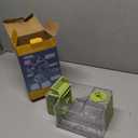 Automatic Bird Feeder, Bird Cage Feeder with Perch Multi-Functional Holder for Fruits Vegetables for Parakeet Canary Cockatiel Finch (Green)