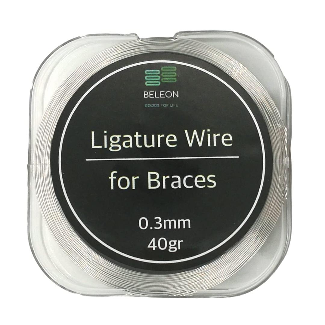 BELEON Braces Wire Orthodontic Dental Ligature Wire for Braces for Home Use Stainless Steel 40g 0.3mm