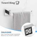 TURS Bathroom Accessories 4-Pieces Bathroom Hardware Set Polished Chrome Towel Bar Set Stainless Steel Towel Holder Set