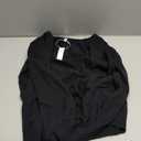 Yincro Women's Lightweight Crewneck Cardigan Long Sleeve Soft Knit Cardigans Sweater M Black