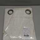 NICETOWN Natural 100% Blackout Linen Curtains 84 inch Long Burg for Living Room, 2 Panels, 52" Wide, Farmhouse Thick Completely Blackout Window Treatment Thermal Insulated Warm Drapes for Winter