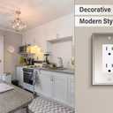 Henne Bery Soft Modern Decorative Wall Plate Switch Plate Outlet Cover (Single Decorator 3PK, Satin Nickel)
