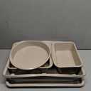 CARTMAN Bakeware Set 9-pieces Brown with Round/Square Cake Pan,Loaf Pan,6/12 Cup Muffin Pan,Cookie Sheet, Brush and Spatula, Carbon Steel Bake Set, Nonstick Stainless Steel Baking Pans Set