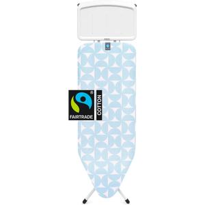 Brabantia XL Comfort Ironing Board with Solid Steam Generator Rest | Large (Size C) | Fairtrade Fresh Breeze Cover | Adjustable Height (27-38"), XL Rest, Easy Fold, Anti-Collapse Lock, Non-Slip Feet