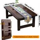 Japanese Folding Floor Table Foldable Coffee Tables Low Tables Versatile for Sitting Dining Table Tea Tatami Desk No Assembly Unique (39.4 * 19.7 * 11.8 inch)