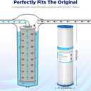 Membrane Solutions 20 Micron Whole House Sediment Water Filter Replacement Cartridge Pleated Water Filter Heavy Duty 20"x4.5", Universal Fits Most Major Brand Systems - 2 Pack