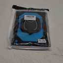 Case for iPad 9th Generation iPad Case 9th 8th 7th Generation iPad 10.2 Inch iPad 9th Gen Cover with Screen Protector Pen Holder TabletCases for Kids 360 Rotating Stand, Black Blue