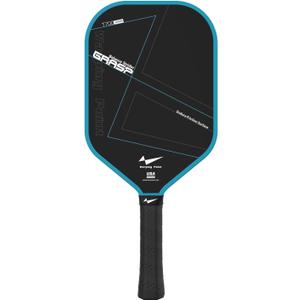Warping Point Raw Carbon Fiber Pickleball Paddle, Endura Friction Surface For Maximum Spin & Balanced, Multi-Layer Carbon Fiber Edgeless Design, 16mm Polypropylene Honeycomb Core, USAPA Approved, Blue
