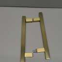 Bathlink 8" Square Shower Door Handle, Back to Back Shower Doors Handle, Compatible with 1/4" to 1/2" Glass Thick, Stainless Steel 304 Shower Doors Handles Replacement, Brushed Gold