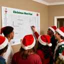 3 x 2Pcs Jumbo Christmas Word Search Poster, Giant 2 * 3FT Wall Game, 50 Words Fun Holiday Activity Poster, Family Holiday Party Activity for Thanksgiving and Christmas