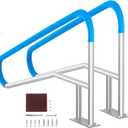 VEVOR Pool Handrail, 2 PCS 55 x 32 inch Railing, Stainless Steel with Base Plate for Indoor/Outdoor, Rust-Proof Grab Bar w/Grip Cover & Accessories for Decks/Spas