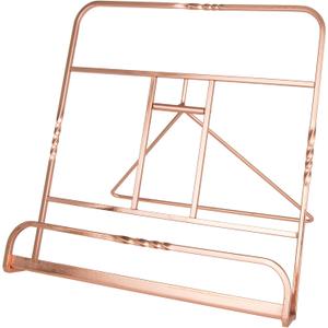 Creative Home Copper Plated Metal Cookbook Stand 10" W  8.5" H | Premium Metal Base with RoseGold Wire Frame for Recipes, Tablets and Books | Stylish Gift and Kitchen Accent