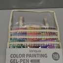 languo 168 PCS Gel Pens for Colouring, 162 Colors Gel Coloured Pens Set with Travel Case, Perfect Gel Pens for Adult Drawing Doodling Journaling, Art Supplies and DIY Crafts