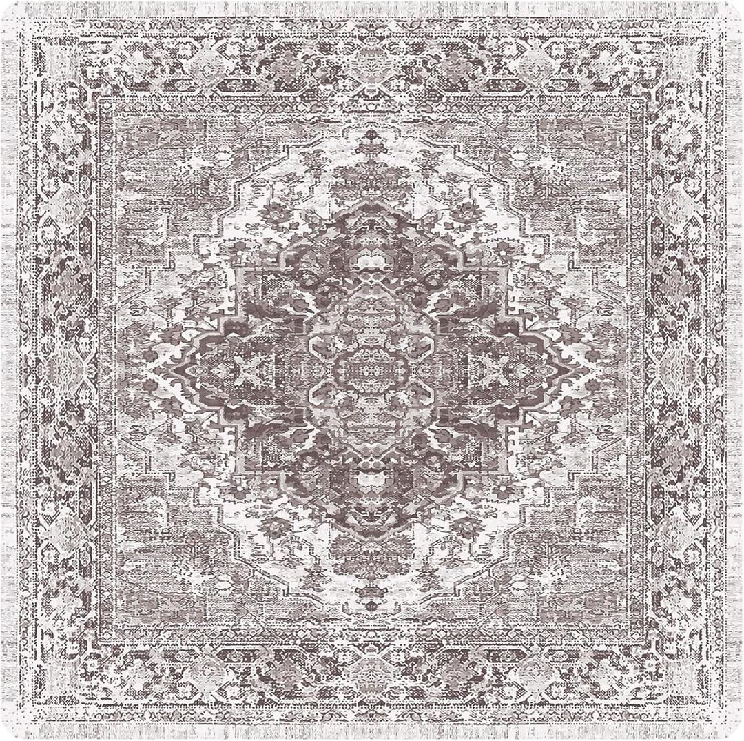 Nunubaby Washable Pee Pads for Dogs, Stylish, Non-Slip and Leak-Proof Pee Pads. Reusable Potty Pads for Dogs for Crates and Floors.(Brown/Geo, 54" x54" ) (54x54 Inch (Pack of 2))