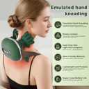Neck Massager with Heat for Pain Relief deep Tissue, Bionic 4D Deep-Kneading Massage with Soothing Heat,Adjustable Intensity,Portable & Ergonomic Design for Home,Office,and Travel Relaxation