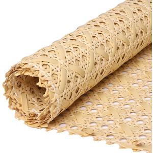 Storystore Rattan Webbing Roll, 16.5" Wx40 L Woven Open Rattan Mesh PE Cane Webbing for DIY Home Decor Projects, Synthetic Rattan for Furniture, Chair, Cabinet, Ceiling, Bed, Door