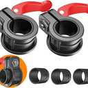 Mini Barbell Clips 1 inch I Multi-Size Adjustable Barbell Collar I 1 inch Barbell ClampsIQuick Release Weight Clips Pair of Locking for Dumbbell Bar (Black+red)