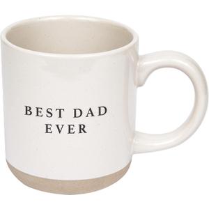 Sweet Water Decor Stoneware Coffee Mugs | Dad Mug | Novelty Coffee Mugs | Microwave & Dishwasher Safe | 14oz Tea Cup | Father's Day Gift (Best Dad Ever)