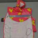 DELIFUR Large Dog Raincoat- Waterproof Dog Rain Poncho Adjustable Double Layer Rain Jacket with Hood for Medium Large Dogs Designed with Leash Hole Reflective Strip and Ducks (Pink Duck, Medium)