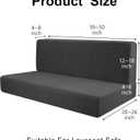 RunNico RV Dinette Cushion Cover-Elastic Camper Cushion Slipcovers-Stretchable Loveseat Sofa Furniture Protector for RV Camper Car Bench (1 Backrest Cover & 1 Bench Cover) (Grey)