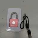 Fingerprint Padlock eLinkSmart Gym Locker Lock for Girls Women with Phone App iOS Watch Metal Keyless Combination Locks for School Sports Locker Toolbox Hasp Storage Pink