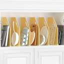 6 Pack Wood Tray Dividers for Cabinet, Cookie Sheet Organizer for Cabinet