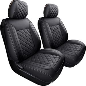 Tomatoman Tacoma Seat Covers Customized for 2005-2025 2026 Truck Sport Gen SR Extended Pro Off-Road Pickup V6, Waterproof Faux Leather Car Cushions(2 PCS Front, Black)
