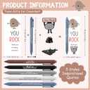 Sayglossy 50 Sets Employee Appreciation Funny Gift Motivational You Rock Gifts Bulk Ballpoint Pens Inspirational Cards Brooch Pin Organza Bags Inspirational Gift for Coworker Staff
