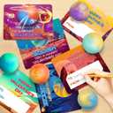 SpringFlower Valentine's Day Card With 24pcs Slime Ball Kits, Valentine's Gifts Exchange for School, Valentine Day Gifts Bulk, Valentine Party Favor for Kids, School Classroom Valentine's Prizes