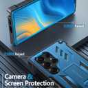 FNTCASE for Samsung Galaxy S25-Ultra Case: with [Built-in Screen Protector & Kickstand] [Military-Grade Drop Protection] Heavy Duty Protective Full Body Shockproof Rugged Sturdy TPU Phone Cover Blue