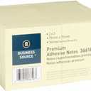 Business Source Yellow Repostionable Adhesive Notes