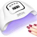 UV LED Nail Lamp 150W, Professional Nail Dryer Gel Polish Light, UV Nail Light with 4 Timer Setting, Nail Polish Curing Gel LED Dryer, Professional Nail Art Tools with Automatic Sensor (X5)