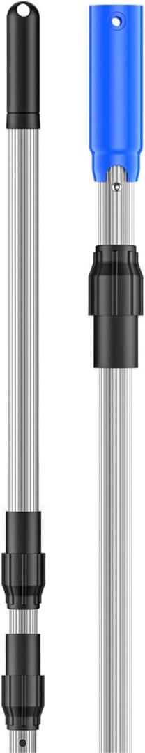 TOPDING & HZ Professional 8.7 Foot Pool Pole Telescoping Swimming Pool Cleaning Poles,Adjustable Telescopic Pole for Skimmer Net,Brush,Vacuum Heads