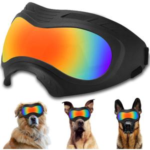 Dog Sunglasses,Doggles Anti-UV Protection, Pet Sunglasses with Adjustable Strap, Suitable for Motorcycle Car Driving Bike Riding Hiking Swimming Wind Dust Fog Dog Eye Protection