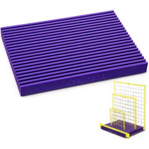 AceOrbit 10 Inch Large-Sized Quilting Rulers Holder, Desktop 20 Slot Ruler Holder Organizer for Large-Sized Quilting and Sewing, Ideal for Home Office Desk Storage(Deep Purple)