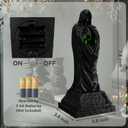 GonGoo Resin Gothic Decor Indoor, Light Up Ghosts of Gothic Room Decor, Cool Black Ghost Figure with The Cloak Grim Reaper, Suitable for Placing in The Home, with a Vintage and Fantasy Home Decor