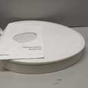 SAMODRA Raised Toilet Seat Riser, White, 3 Inch High Elevated Toilet Seat for Seniors, Soft Close, Easy Install & Clean (Elongated)