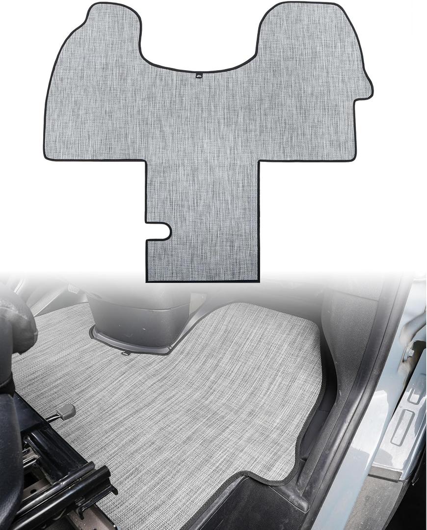 Woven Floor Mats for 20192026 Mercedes-Benz Sprinter Van with Manual Mechanical Break, Custom Fit One Piece Design, Waterproof, Easy to Clean, Camper Van Accessories