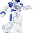 Ruko 6088 Programmable Robot with Gesture, Remote & APP Control, Rechargeable Robots Toys for Boys and Girls, Interactive LED Faces, Q&A Games, Gift for Kids 36, Blue