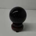 LONGWIN 200mm (8 inch) Big Divination Black Crystal Ball Fengshui Sphere Home Decorations Meditation Ornaments