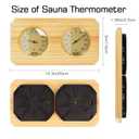 Analog Sauna Thermometer and Hygrometer, 2-in-1 Temperature and Humidity Meter