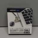 AboveTEK 3-in-1 Universal Laptop Cable Lock, Professional Laptop Security Lock with 2 Keys, Cut-Resistant Steel Locking Cable with 360 Rotating Head, Compatible with K-Slot, Nano & Wedge Slot