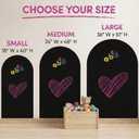 Arch Magnetic Wall Decal - 48" x 24" Matte Finish Chalkboard Sticker for Wall - Magnetic Board for Playroom, Home Classroom(Black)